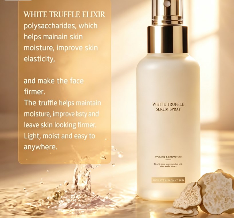 Alcohol-Free White Truffle Facial Mist Set, 2-Piece Hydrating Spray Serum with Hyaluronic Acid & Niacinamide, Lightweight Softening Formula for Radiant All-Day Wear