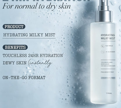 Gentle Hydrating Oatmeal Facial Mist, 4.4 Fl Oz Soothing Spray Serum, Locks in Vitality and Long-Lasting Moisture for Soft Skin