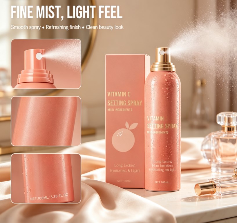 Lightweight Makeup Setting Spray, Long-Lasting Face Fixing Mist with Moisturizing Radiant Finish, 3.38 Fl Oz Hydrating Formula for Daily Work, Parties & Travel
