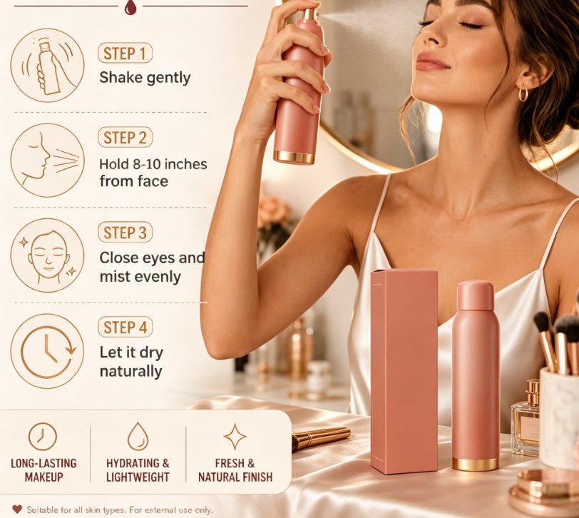 Lightweight Makeup Setting Spray, Long-Lasting Face Fixing Mist with Moisturizing Radiant Finish, 3.38 Fl Oz Hydrating Formula for Daily Work, Parties & Travel