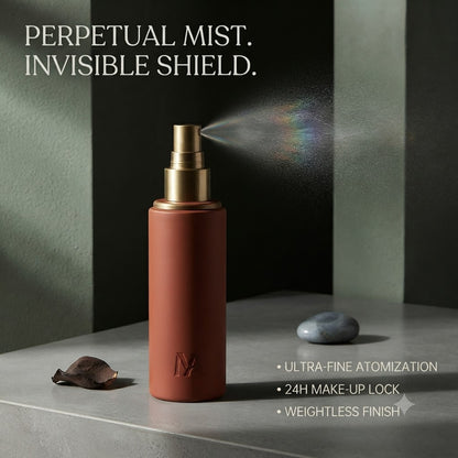 Professional Makeup Finishing Spray, Weightless Long-Wear Fixer with Natural Glow Effect and Non-Drying Moisture, Flawless All-Day Stay for All Skin Types