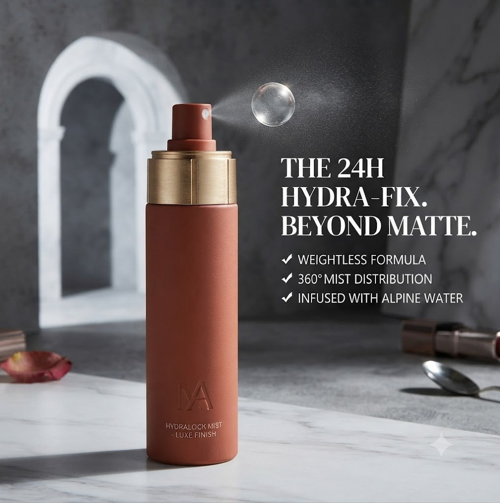Professional Makeup Finishing Spray, Weightless Long-Wear Fixer with Natural Glow Effect and Non-Drying Moisture, Flawless All-Day Stay for All Skin Types