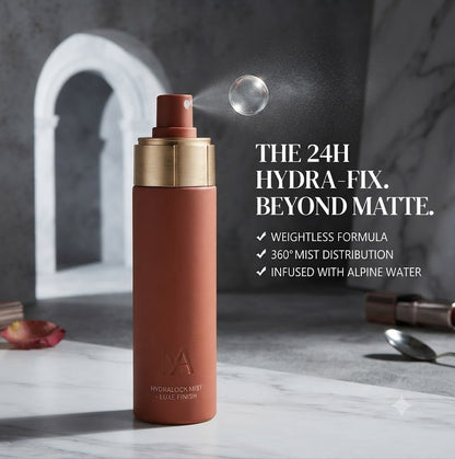 Professional Makeup Finishing Spray, Weightless Long-Wear Fixer with Natural Glow Effect and Non-Drying Moisture, Flawless All-Day Stay for All Skin Types