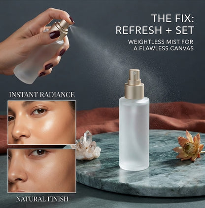 Rose Water Hydrating Setting Spray, Long-Lasting Dewy Makeup Fixer with Vitamin E & Natural Essence, Oil-Control Face Mist for Polished All-Day Wear