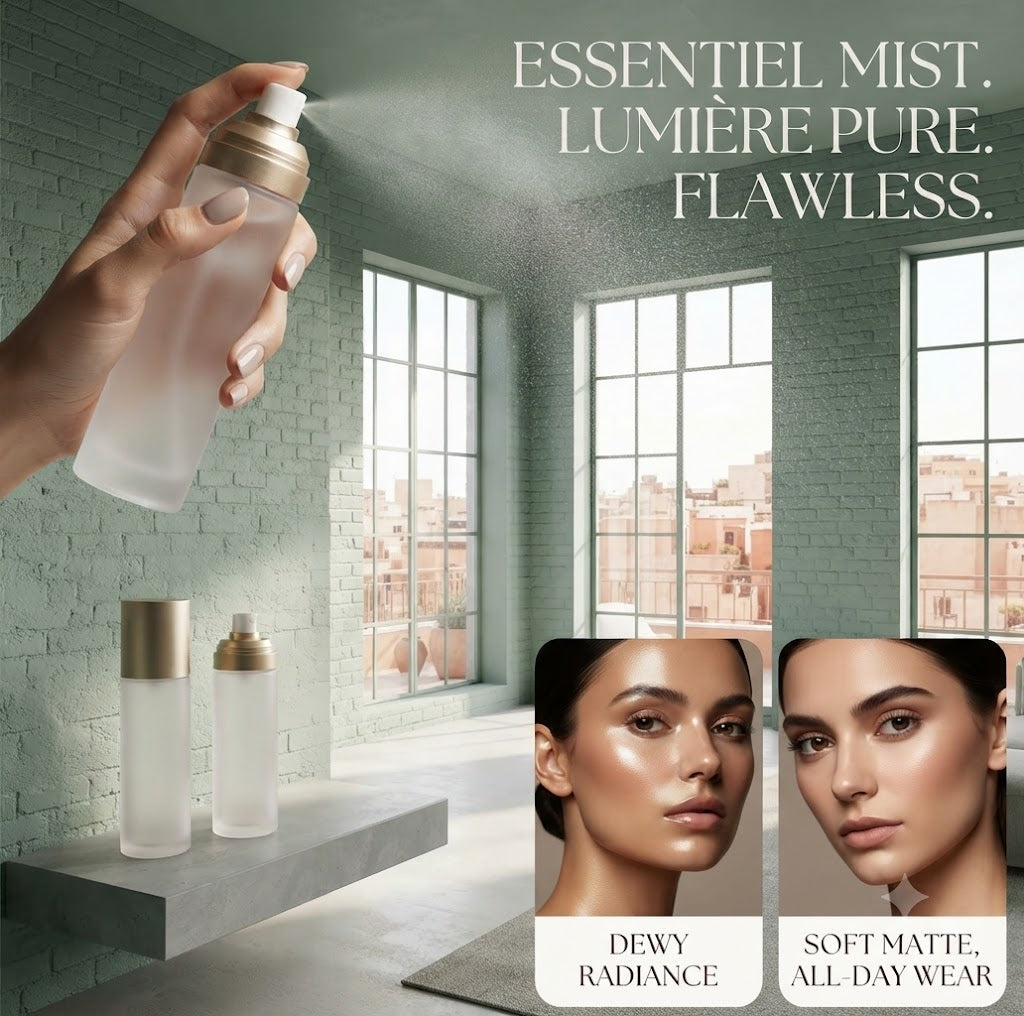 Rose Water Hydrating Setting Spray, Long-Lasting Dewy Makeup Fixer with Vitamin E & Natural Essence, Oil-Control Face Mist for Polished All-Day Wear