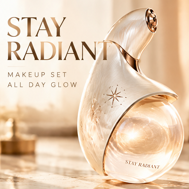 Stay Radiant Long Lasting Makeup Setting Spray, Ultra Fine Mist Setting Spray for All Day Makeup Lock, Weightless Glow Makeup Fixer