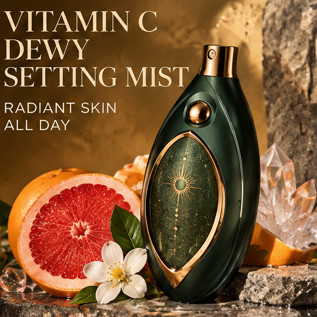 The Essential Glow Advanced Setting Mist - Vitamin C Infused Dewy Finish with Soothing Botanicals