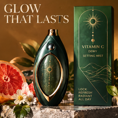 The Essential Glow Advanced Setting Mist - Vitamin C Infused Dewy Finish with Soothing Botanicals